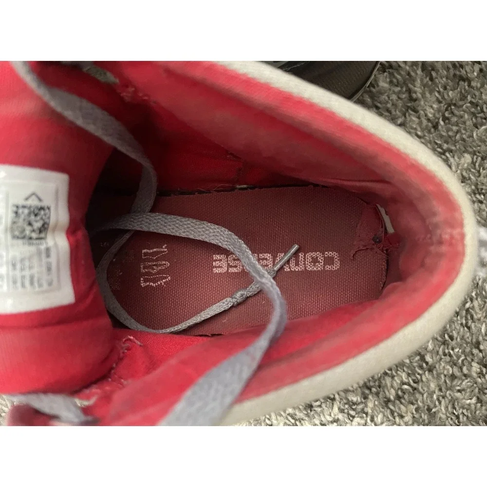 Converse Chuck Taylor All Star High Street Mid Grey Red Mens Sneakers 147664C